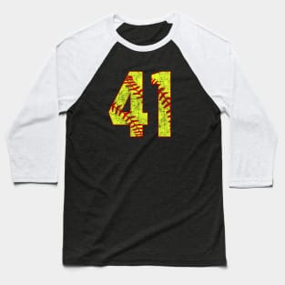 Fastpitch Softball Number 41 #41 Softball Shirt Jersey Uniform Favorite Player Biggest Fan Baseball T-Shirt